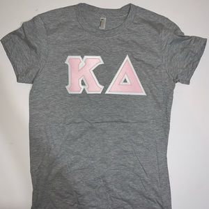 Kappa Delta Stitched Twill Greek Letters T-Shirt